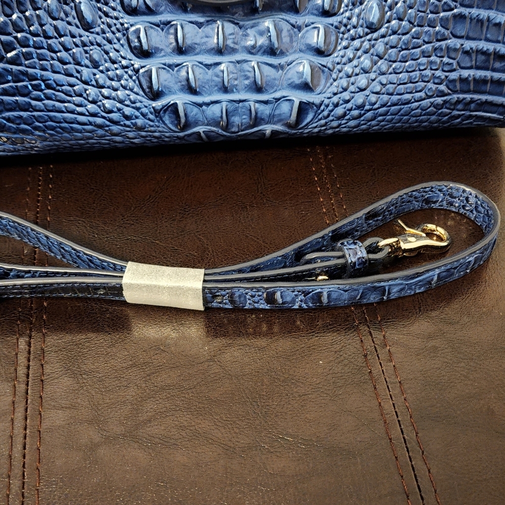 EUC Brahmin blue purse